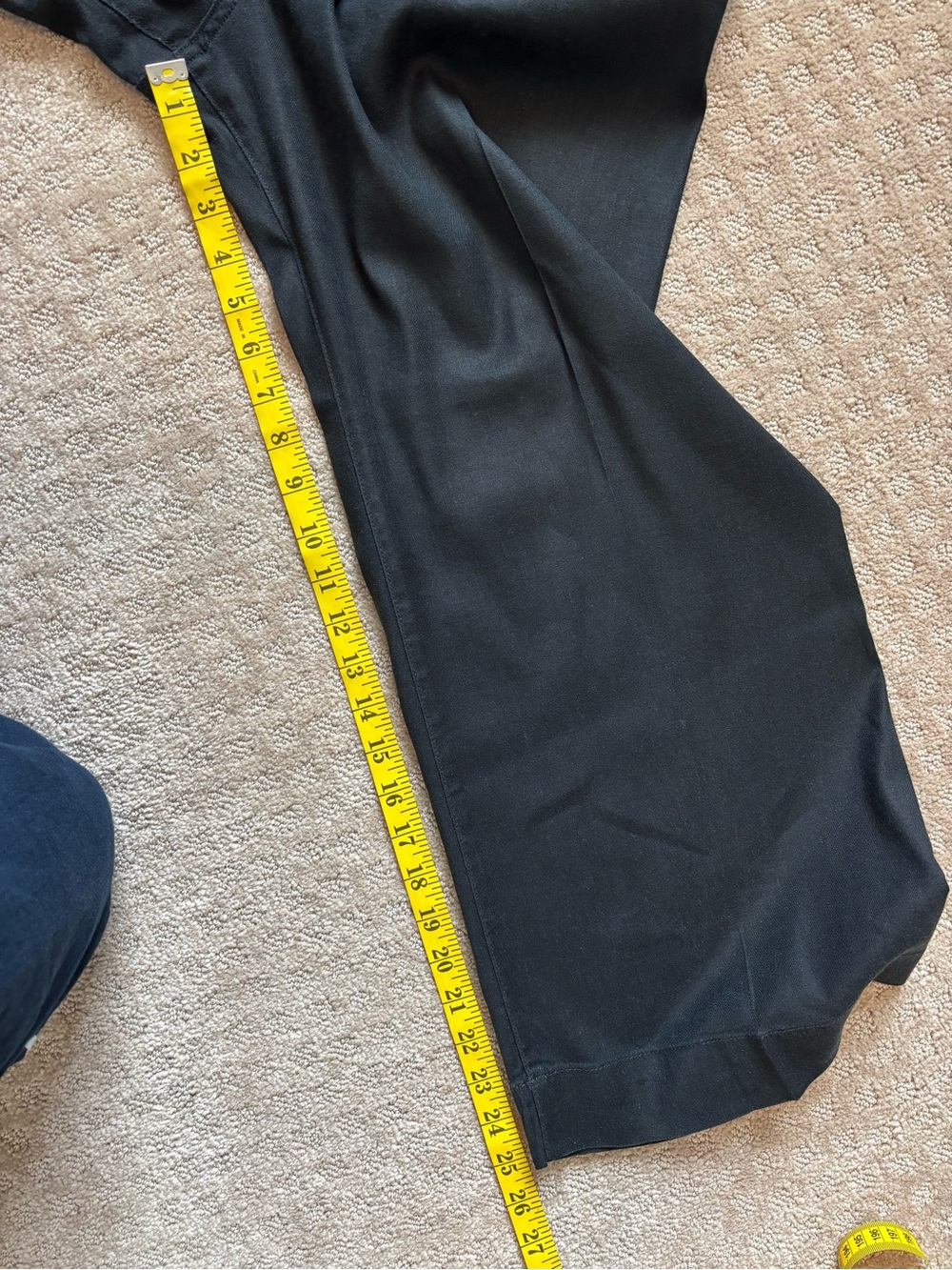 Anthropologie Black Collette Linen Cropped Trousers - Picture 8 of 13